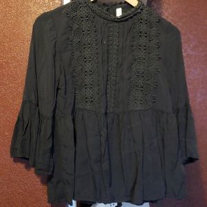 Peplum embroidered top